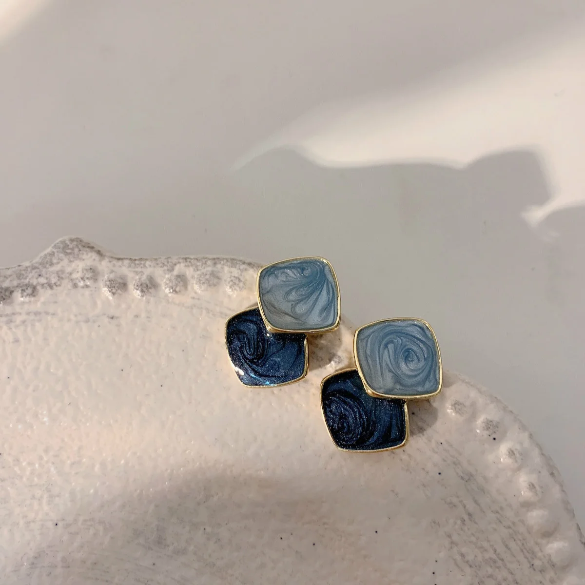 

Blue Earrings For Women Geometric Gold Dangle Drop Earrings Charm Hoop Earring Multiple Styles Minimalist Jewelry