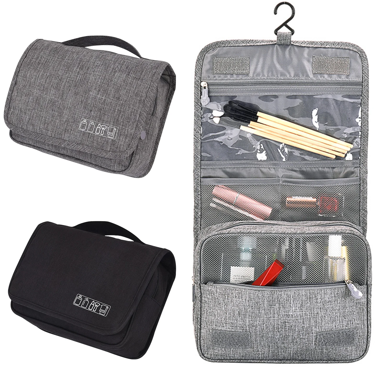 

Zipper Man Women Waterproof Makeup Bag Cosmetic Bag Beauty Case Make Up Organizer Toiletry Bag Kits Storage Travel Wash Pouch