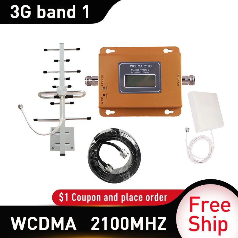 Ретранслятор gsm 3g 4g 2100 МГц UMTS WCDMA LTE Усилитель мобильного сигнала 3G (HSPA) усилитель