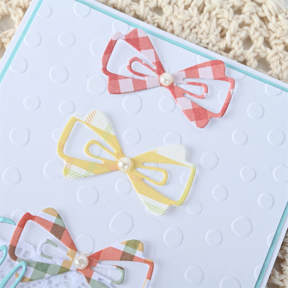 

YaMinSanNiO Cute Bow Series Metal Cutting Dies Bow Bowknot Tie Ribbon Dies Scrapbooking Paper Craft Card Album Knife Blade Punch