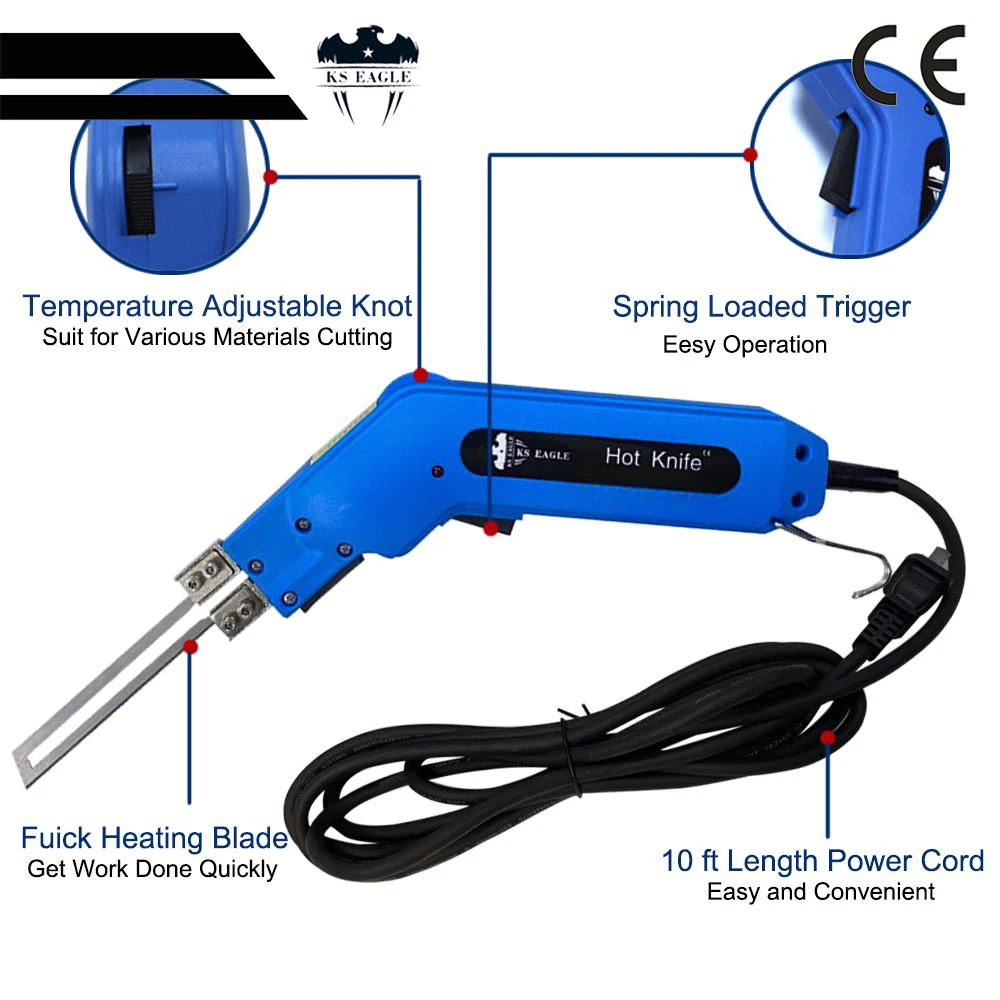 Фото Hot Knife 110 V Straight Blade 10 cm 100 w Foam Cutting Tools Fabric Hot Knife Heat Knife Cutter №5