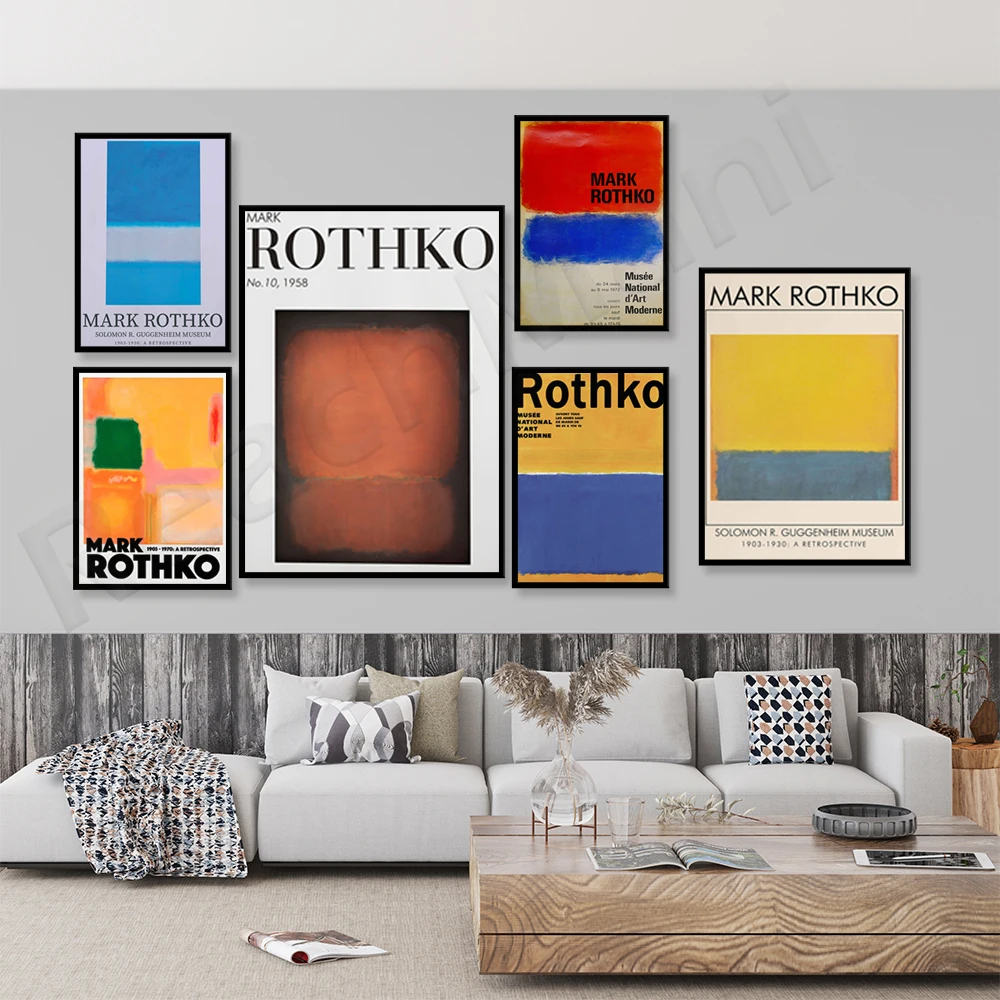 

Mark Rothko Exhibition Poster, Mark Rothko Art Poster, Museum Print Abstract Wall Art Canvas Painting Home Decoration