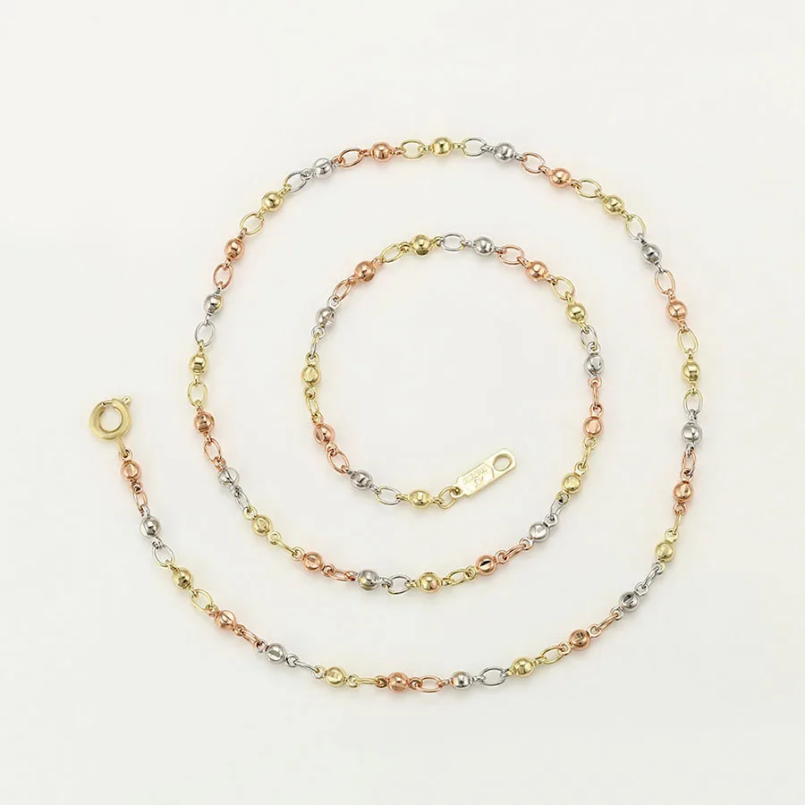 XP Jewelry (46 см x 3 мм) Круглые бусины Chian ожерелья для женщин модные ювелирные изделия