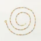 XP Jewelry- (46 см x 3 мм) Круглые бусины Chian ожерелья для женщин модные ювелирные изделия Mix 3 золото цвет