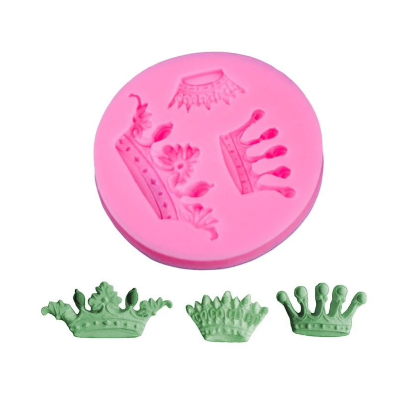 

Royal Crown Silicone Fondant Mold Silica Gel Molds Crowns Chocolate Molds Candy Mold Wedding Cake Decorating Tools