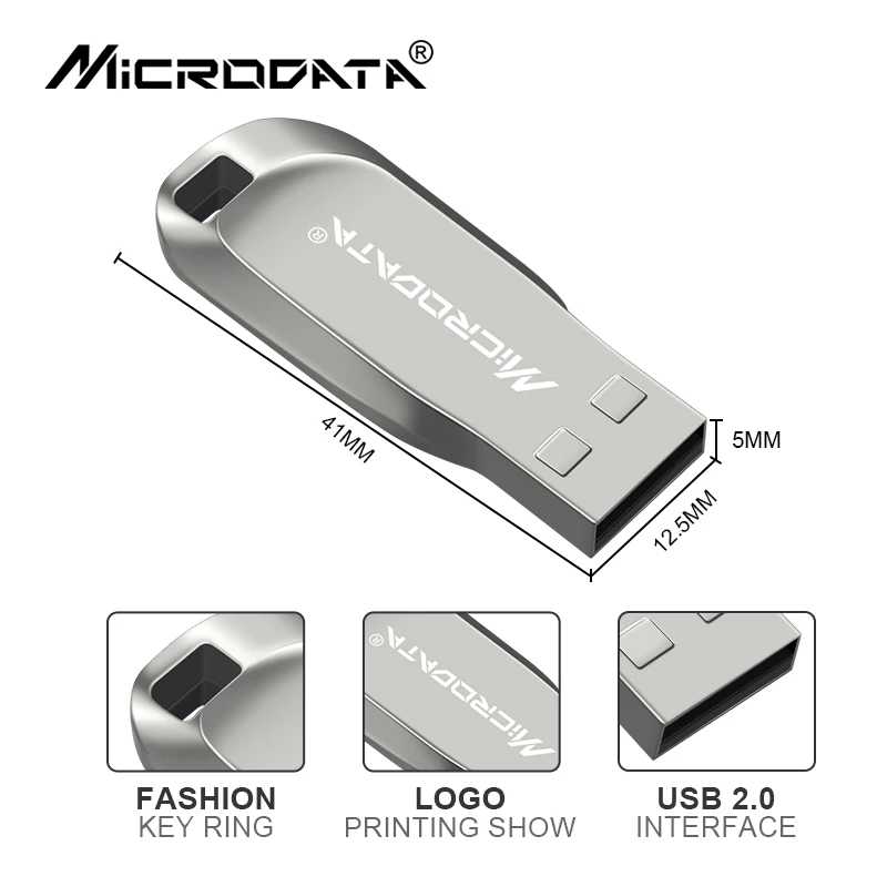 Мини флешка Microdata 64 ГБ Usb флеш накопитель 32 USB 2 0 16 8 4 Гб 128 новейший u диск карта|USB