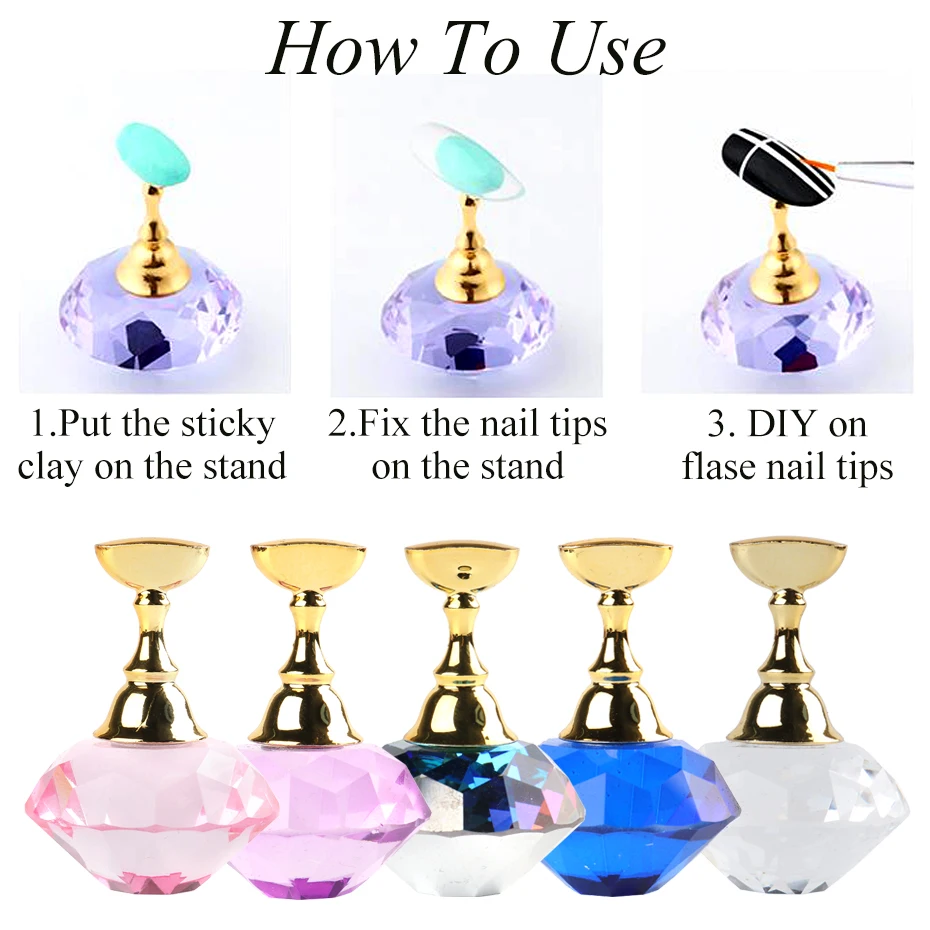 Магнитная подставка для накладных ногтей демонстрационная акриловая основа с