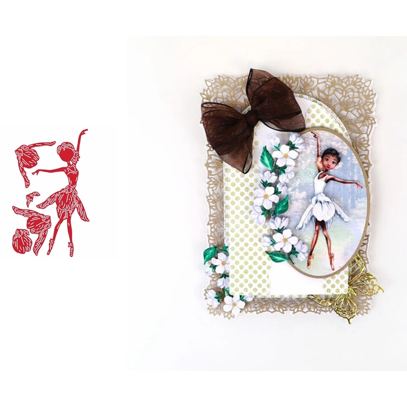 Цветок феи квадратная круг животное Стрекоза резки трафарет для карты альбома