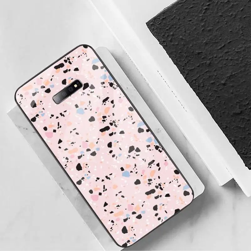

Aesthetics terrazzo seamless Phone Case Tempered glass For Samsung S6 S7 edge S8 S9 S10 e plus note8 9 10 pro
