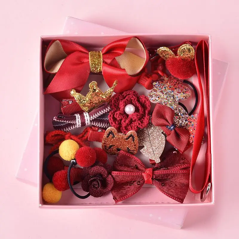 18 шт. заколки для волос в изысканной подарочной коробке набор милых аксессуаров