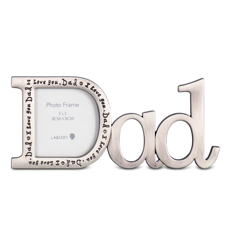 Фоторамка LASODY DAD Серебряное украшение для дома подарок на день отца цинковый