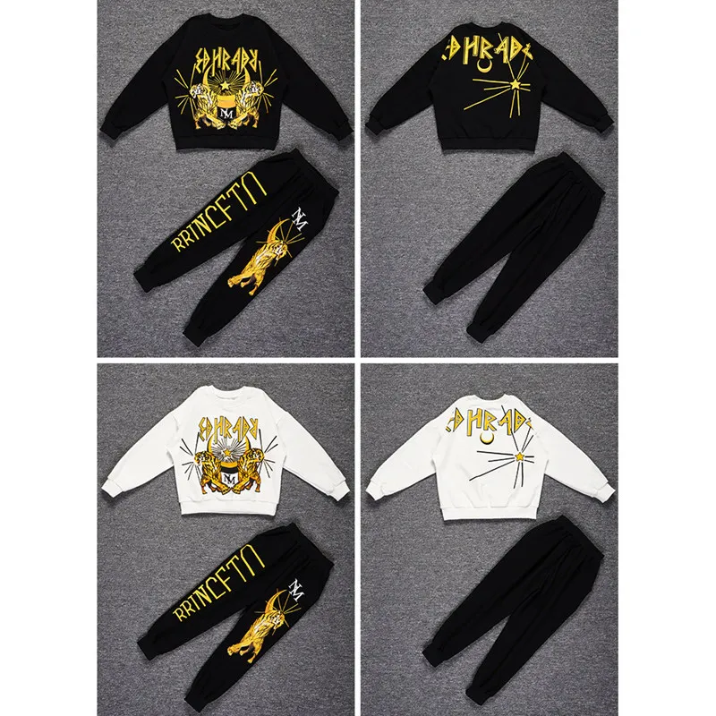 

Boys Sportswear Spring Autumn Casual Cartoon Tiger Boys Clothes Long Sleeve Coat Pant Children Clothing Set Kids Tracksuits