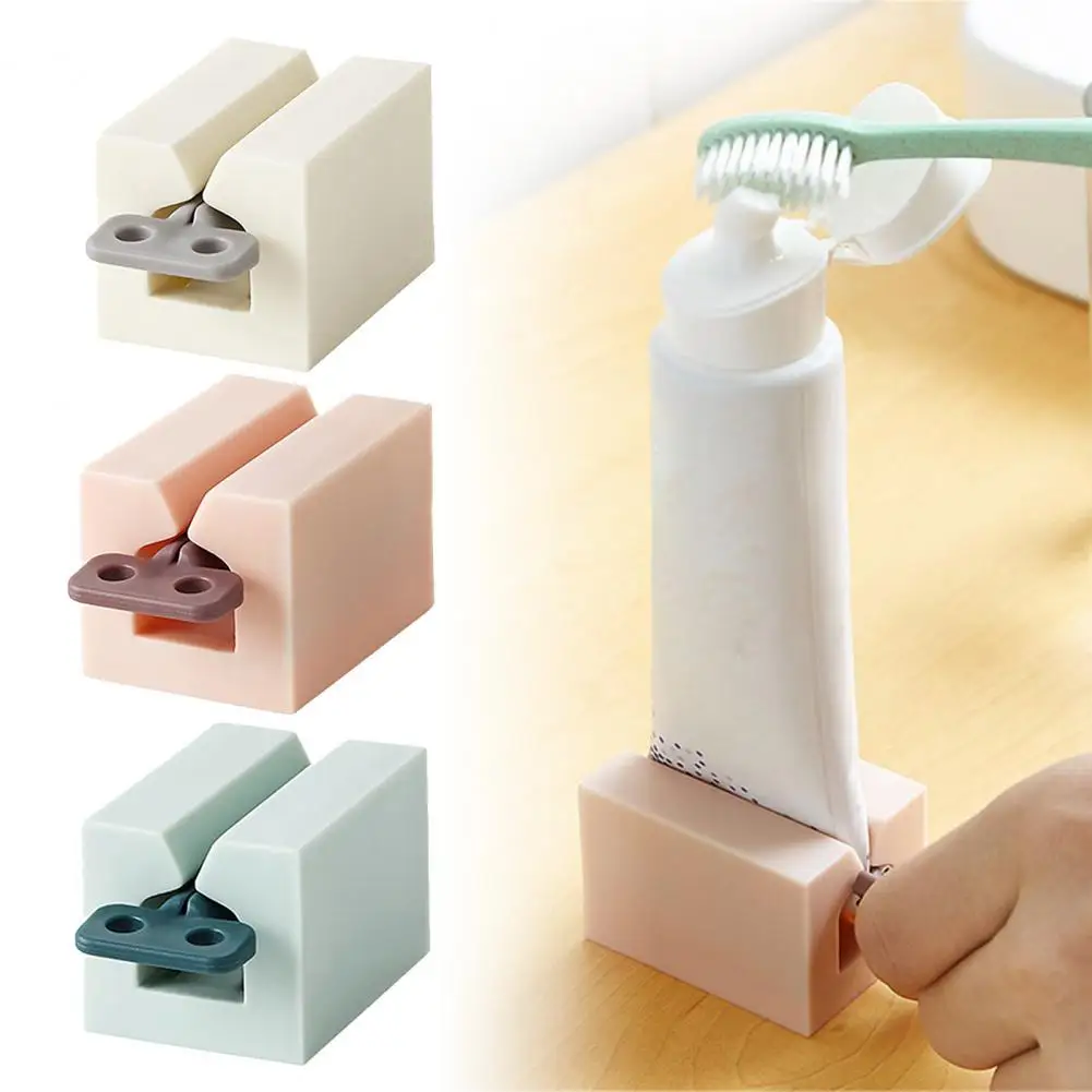 

Dispenser Rolling Holder with Rotating Shaft Plastic Toothpaste Dispenser for Bathroom