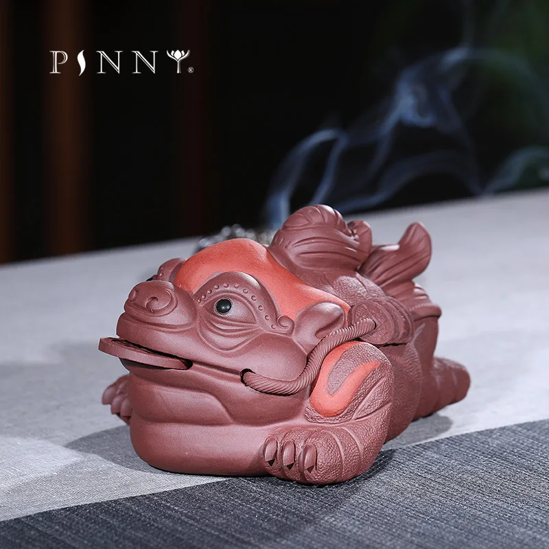 Лиловая глина PINNY Yixing талисман чай лиловый песок трехфутовые фигурки жабы