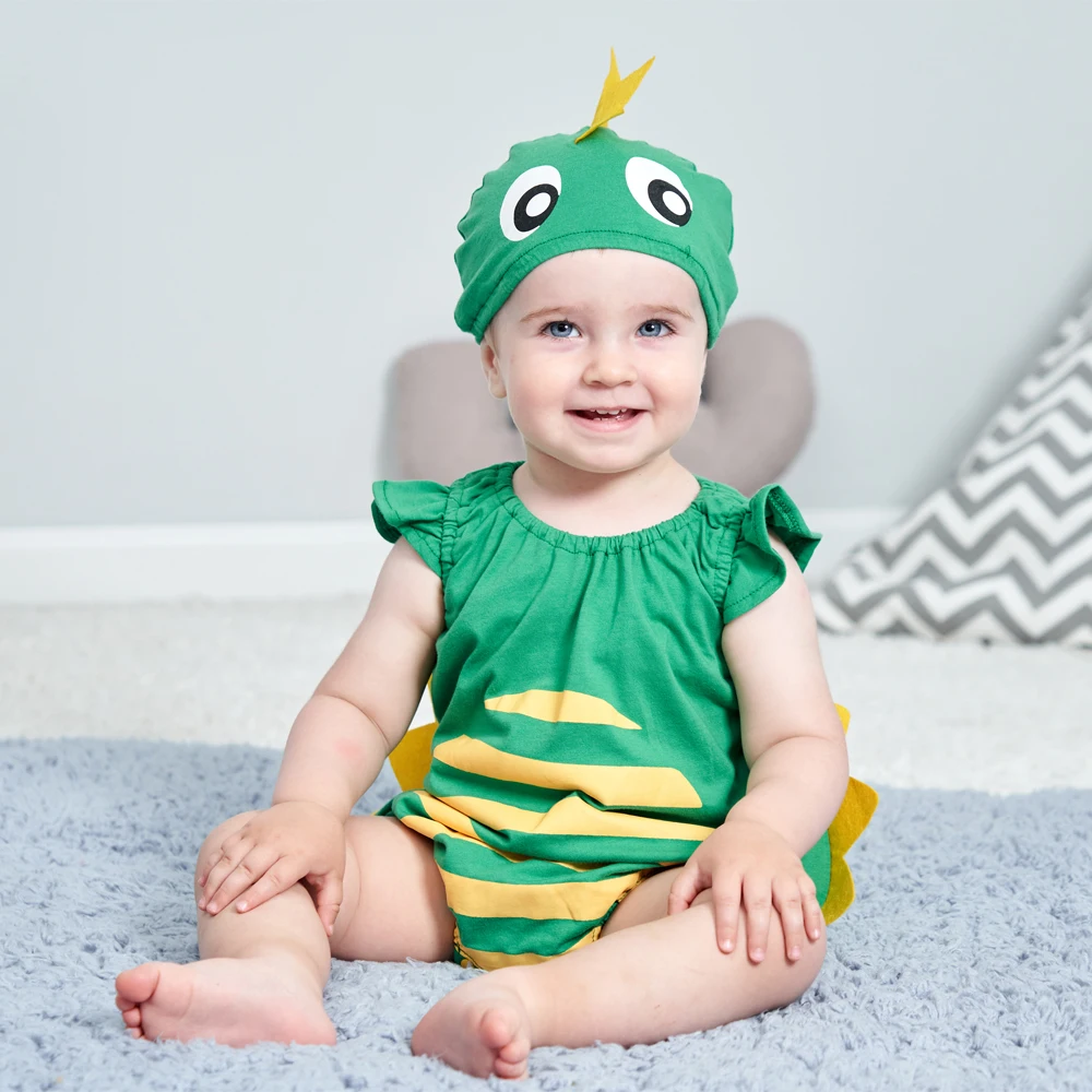 

Infant Toddler Summer Short Romper Baby Boys Girls Animal Dino Dinosaur Costume Photoshoot Halloween Party Fancy Dress