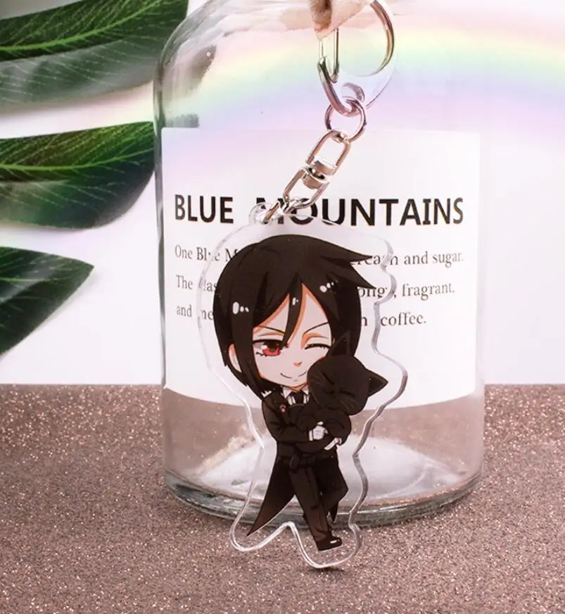 Аниме Черный Дворецкий Kuroshitsuji Ciel Sebastian милый акриловый рисунок Брелок Украшение Коллекция Модель игрушки Косплей