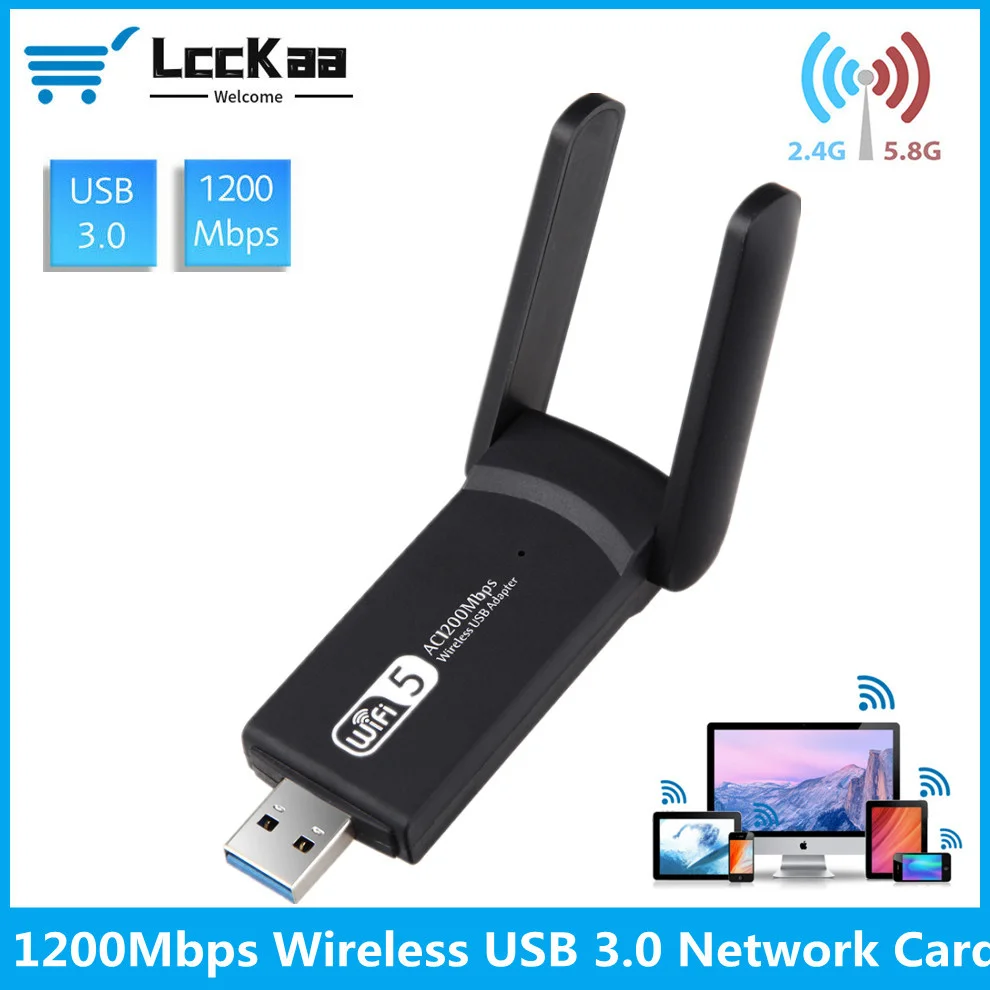 

USB Wi-Fi адаптер LccKaa, 1200 Мбит/с, 1200 ГГц, 3,0 Мбит/с