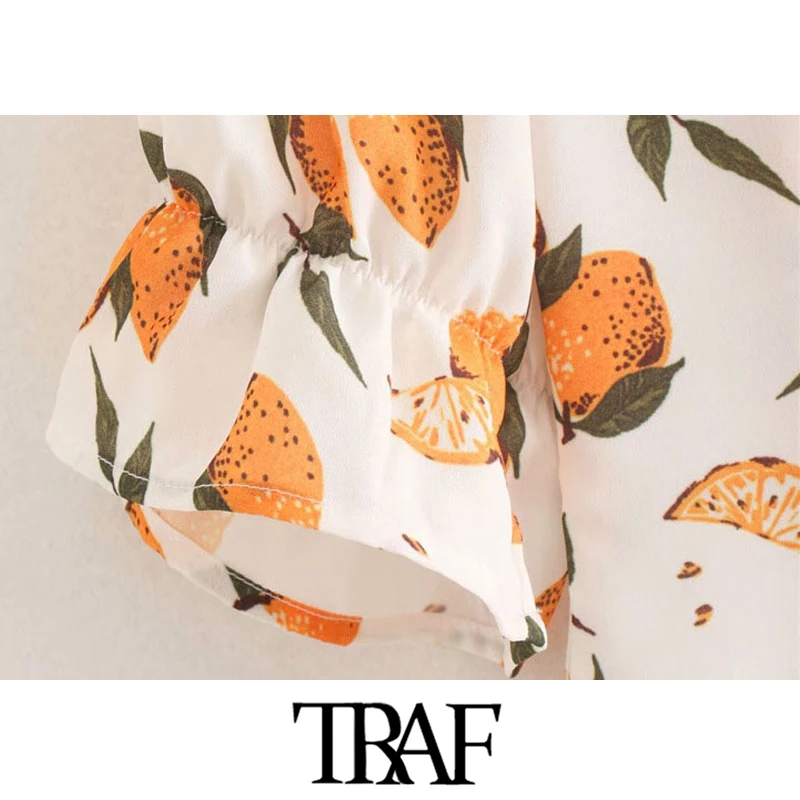 Блузка женская укороченная с принтом лимона на молнии сзади | Женская одежда