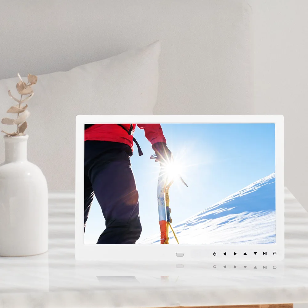 

12inch 1280*800 HD Digital Photo Frame Remote Control Smart Picture Music Video Player with 3.5mm Port support External Memory