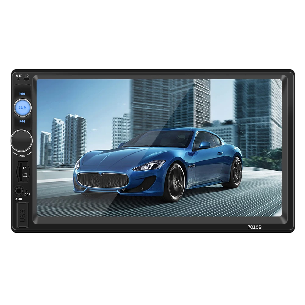 

SWM-7010B Double DIN Car Radio 7 inch Head Unit Multimedia Video Player with Bluetooth Hands Free Calling AUX-Input TF USB Port