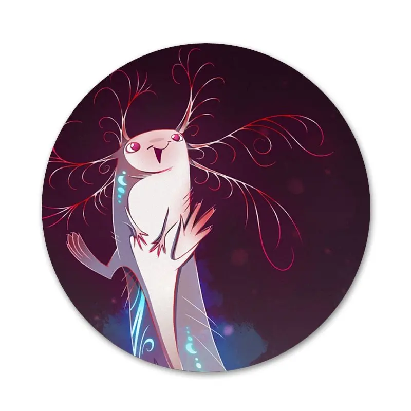 Милые значки с животными Axolotl металлические для детской лампы диаметром 58