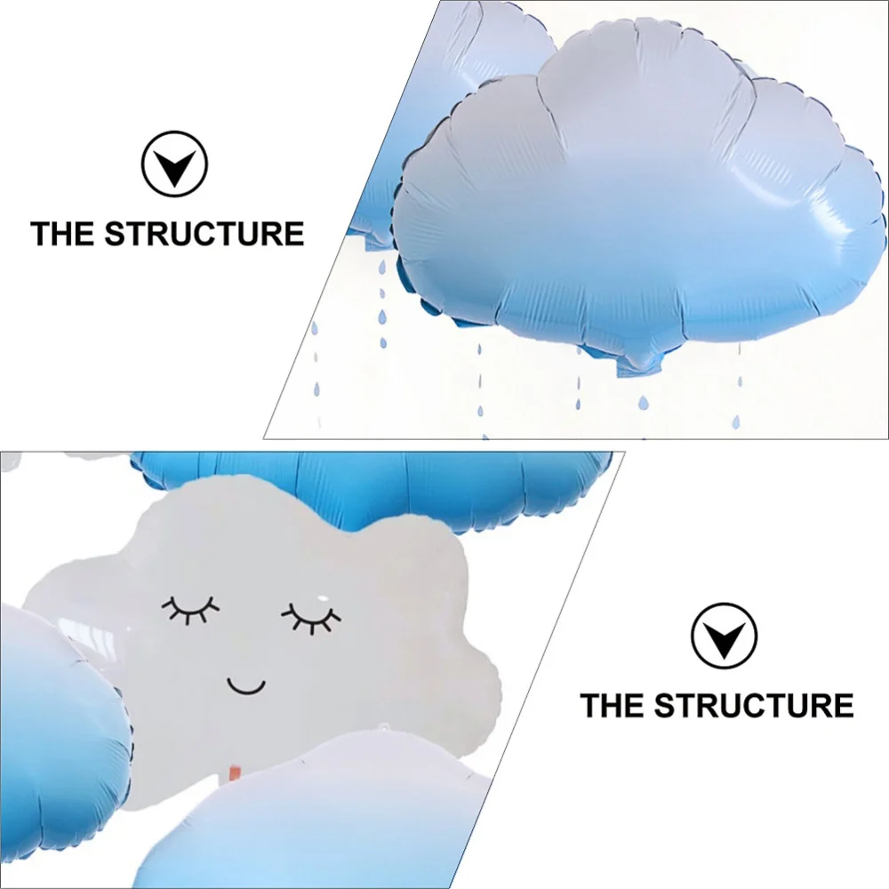 

10pcs Festival Party Balloons Cloud Shape Anniversary Aluminium Foil Balloons