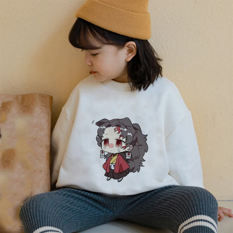 

Fashion Sweatshirts For Boys 2021 Winter Casual Sweatshirt Anime Clothes For Girls Top Solid Color Weatshirt Male Demon Slayer
