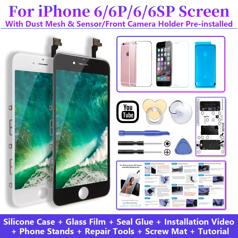 срок службы гарантия Фирменная Новинка для iPhone 6 S 6GS 4 7 ''ЖК дисплей сенсорный экран планшета Ассамблеи с