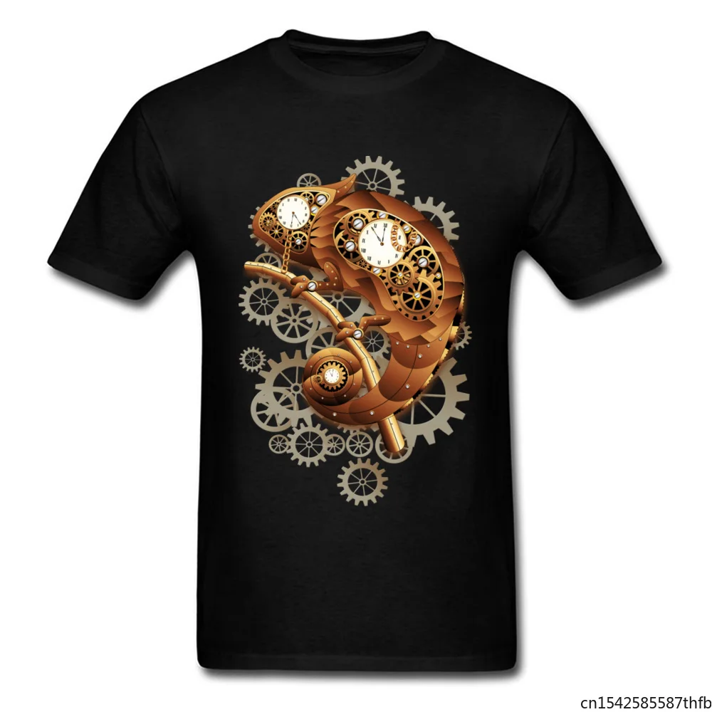 

Fashionable Chameleon Steampunk Vintage Leisure Thanksgiving Day All Cotton O-Neck Men Tops & Tees Clothing Shirt T-shirts