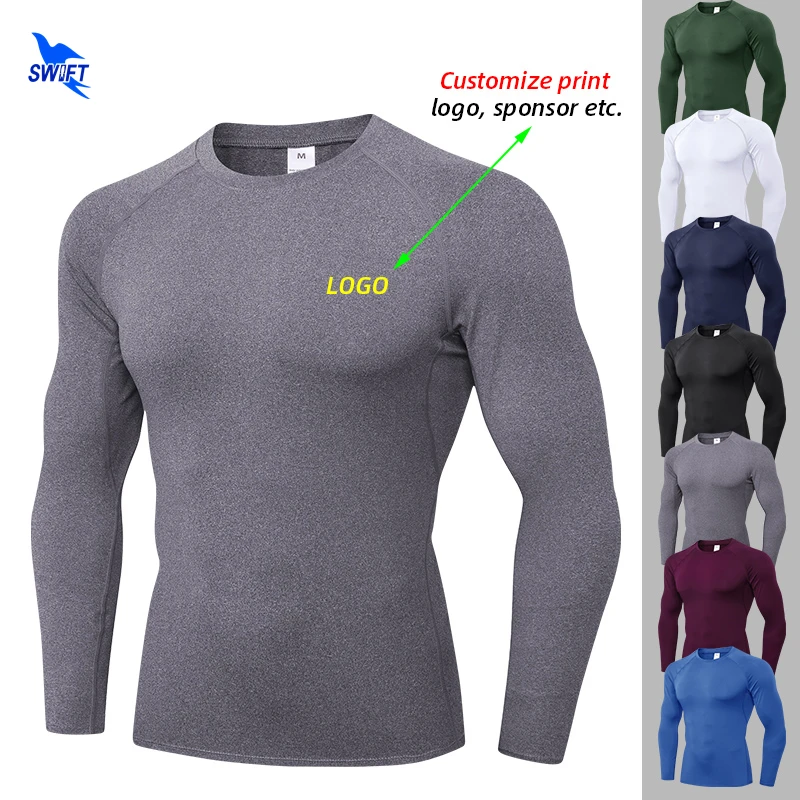 Быстросохнущая эластичная футболка с длинным рукавом для бега 2020 мужские