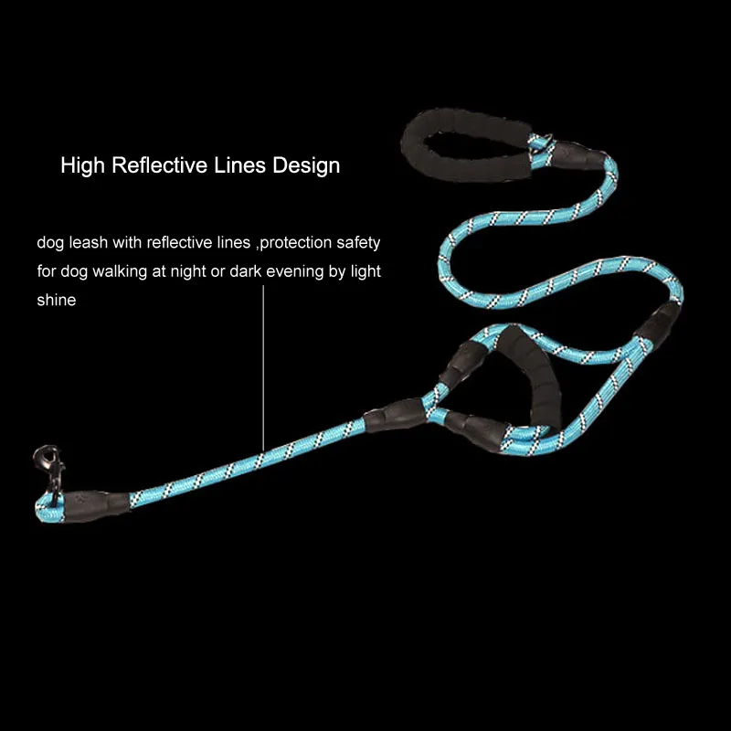 Светоотражающий Поводок для собак двухсторонний 6 футов светоотражающая веревка