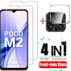 4 в 1 для Xiaomi Poco X3 стекло для Poco X3 закаленное стекло полная Защита экрана для Poco M2 F2 Pro M3 X3 стекло для объектива
