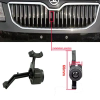 19201080p night vision waterproof car front view grille camera for skoda octavia 2015 forward image parking camera