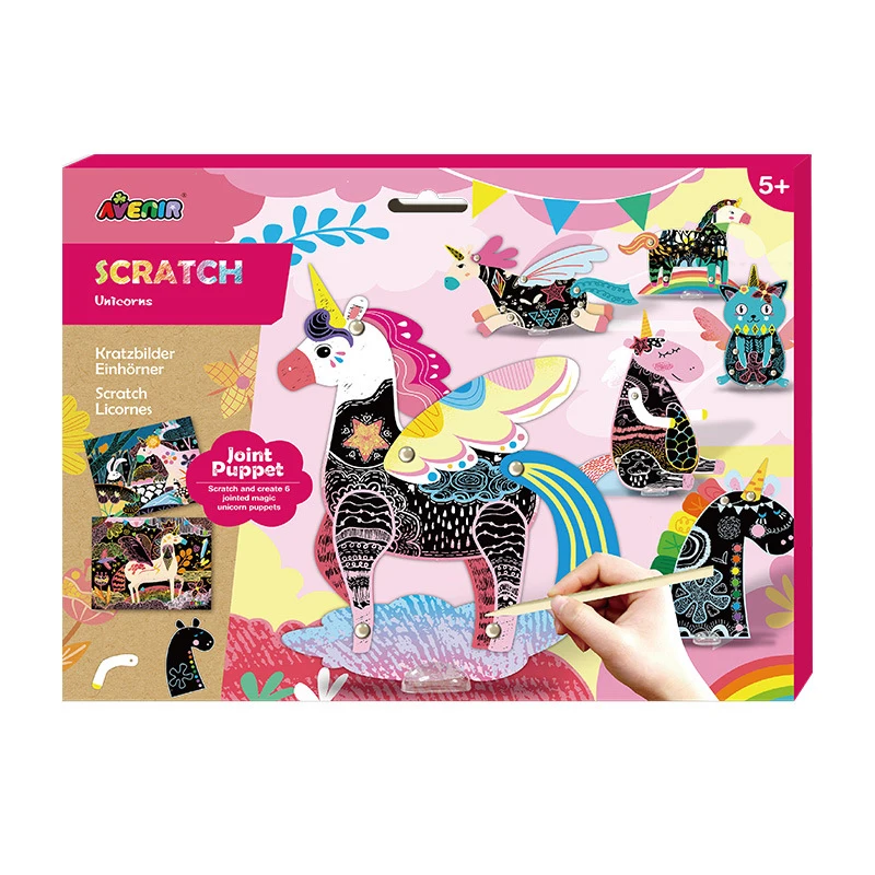 Игрушка для рисования на царапинах с шарниром сделай сам красочная модель