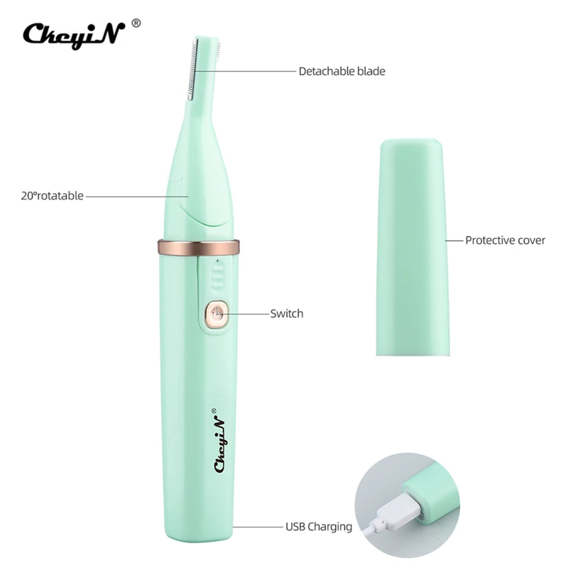 

Electric Rotatable Eyebrow Trimmer Makeup Epilator Painless Eye Brow Mini Clipper Facial Shaver Razors Bikini Lip Hair Remover