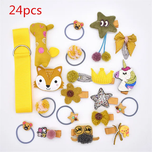 Детские заколки для волос с милым цветочным бантом 24 шт. |