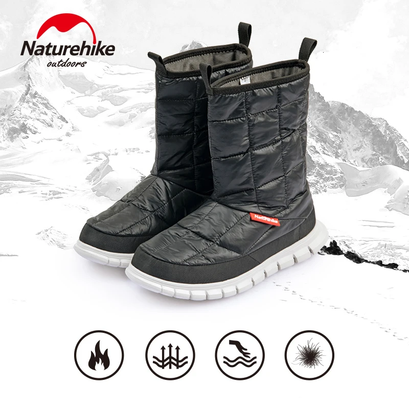 

Теплые ботинки Naturehike, высокие туфли-трубки, нескользящая обувь для лагеря, Непродуваемые, водонепроницаемые и теплые, универсальные сапоги ...
