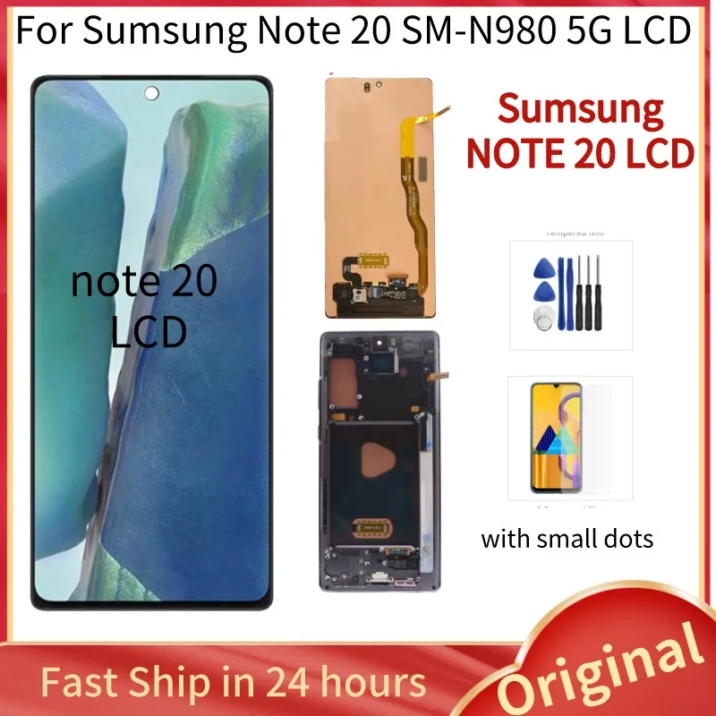 

Оригинальный AMOLED ЖК-дисплей для SAMSUNG Galaxy Note 20 N980 N980F/DS дисплей с рамкой сенсорный экран дигитайзер Замена + пакет услуг