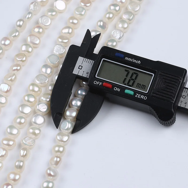 

Natural 7-8mm White Flawless Baroque Pearl Strand For Jewelry Making