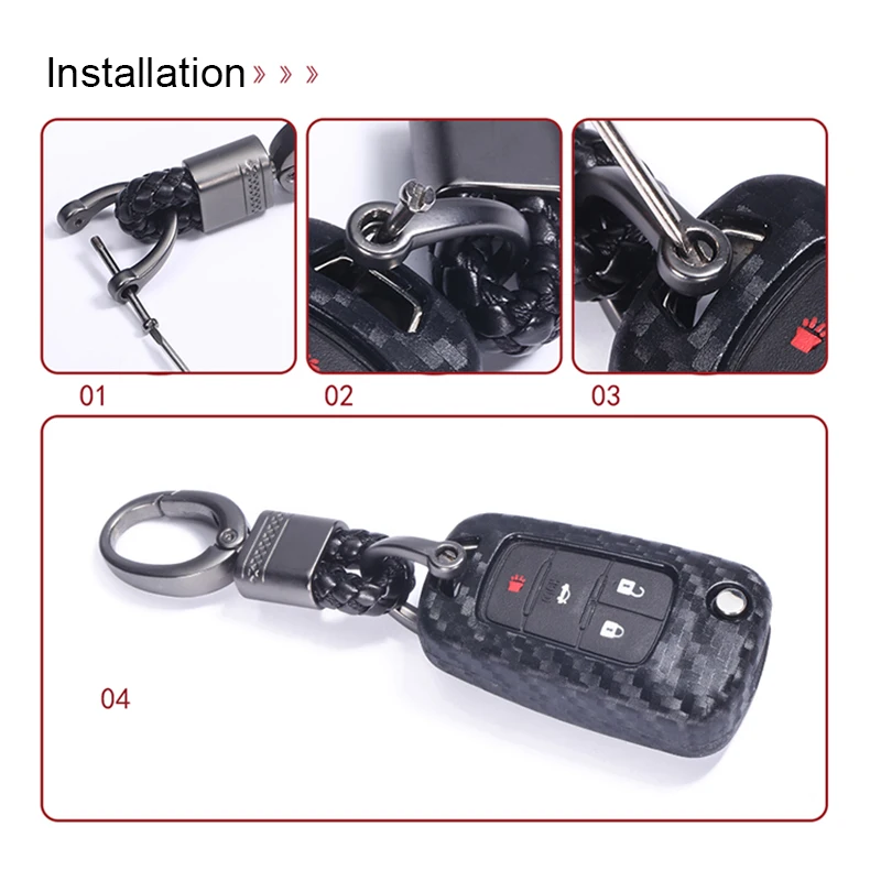 

Carbon Fiber Silicone Flip Key Holder for Chevrolet Cruze Aveo for Buick Vauxhall for Opel Insignia Astra J Zafira C Remote Car