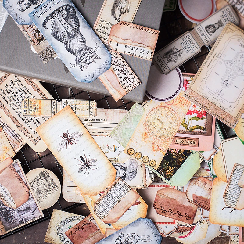 98 шт./упак. винтажная бирка с большими растениями этикетка наклейка сделай сам