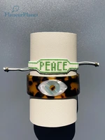 flaneurplanet green peace bracelet retro strand bracelet by japanese miyuki glass beads personalized gift for women girls
