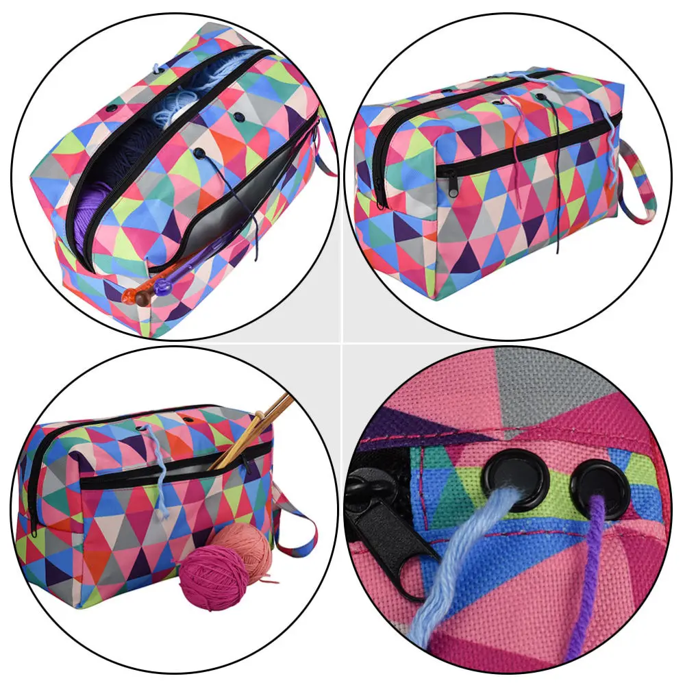 

2Pcs Multifunctional Knitting Tool Storage Bags Woolen Yarn Containers