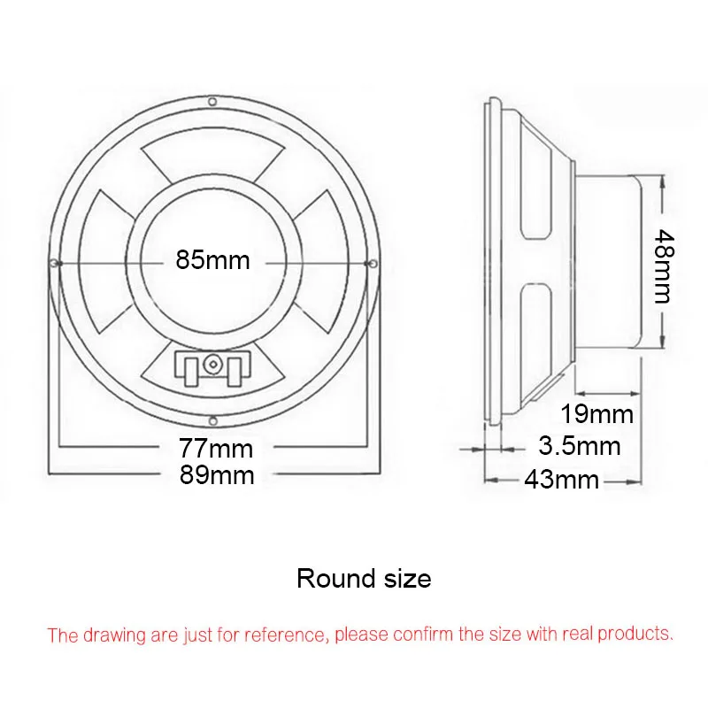 1 шт. 3 дюймов полный спектр динамик HIFI высококачественный 4ohm 10W Портативный Аудио