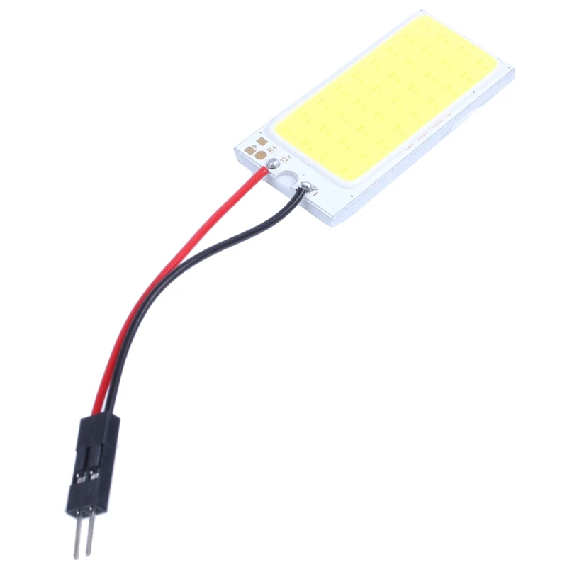 

T10 Panel SMD COB LED Car Reading Bulb/ Ceiling Lamp White Pure + T10 / BA9S / Dome Festoon Adapters