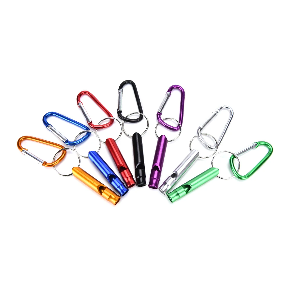 

1Pcs Aluminum Alloy Mini Whistle Keyring Keychain Outdoor Emergency Survival Safety Sport Camping Hunting Tools Random color