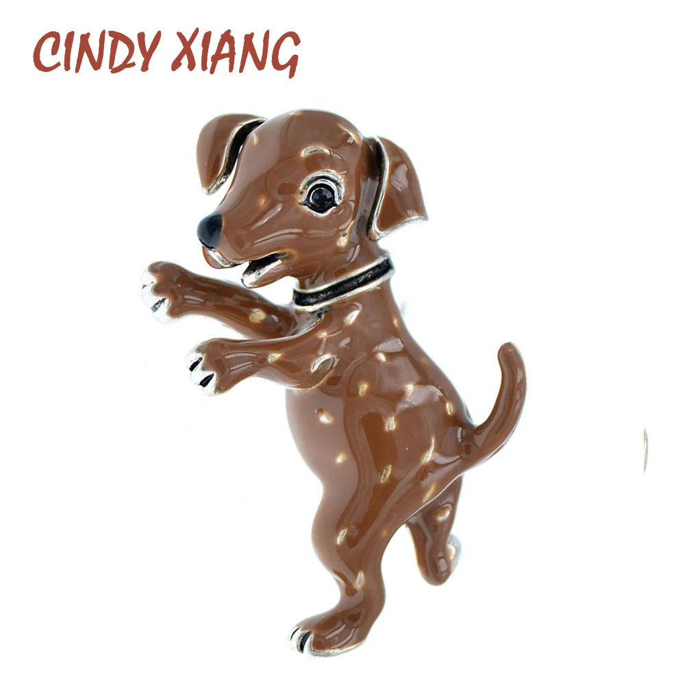 CINDY XIANG эмалированные броши в форме собаки для женщин милые маленькие булавки