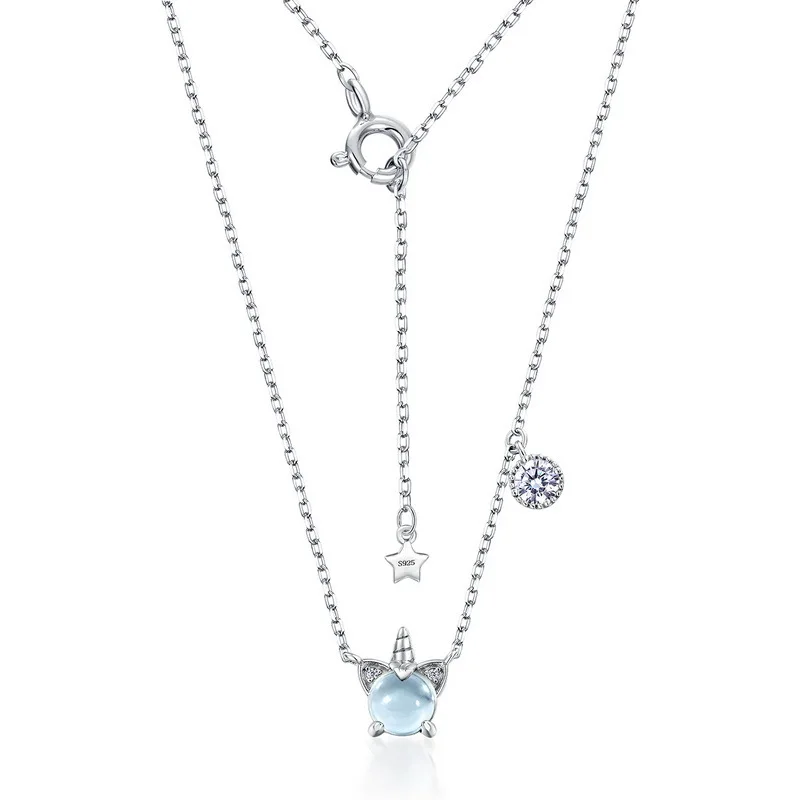 

925 sterling silver simple cute necklace 210329-77