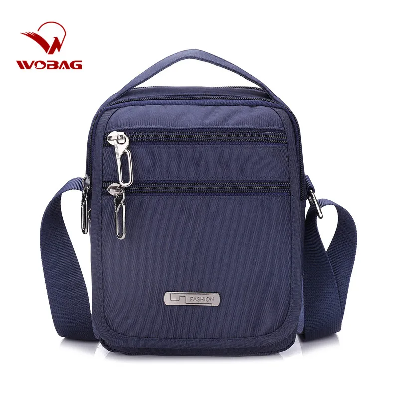 Мужская Черная Повседневная сумка на плечо модная оксфордская откидная