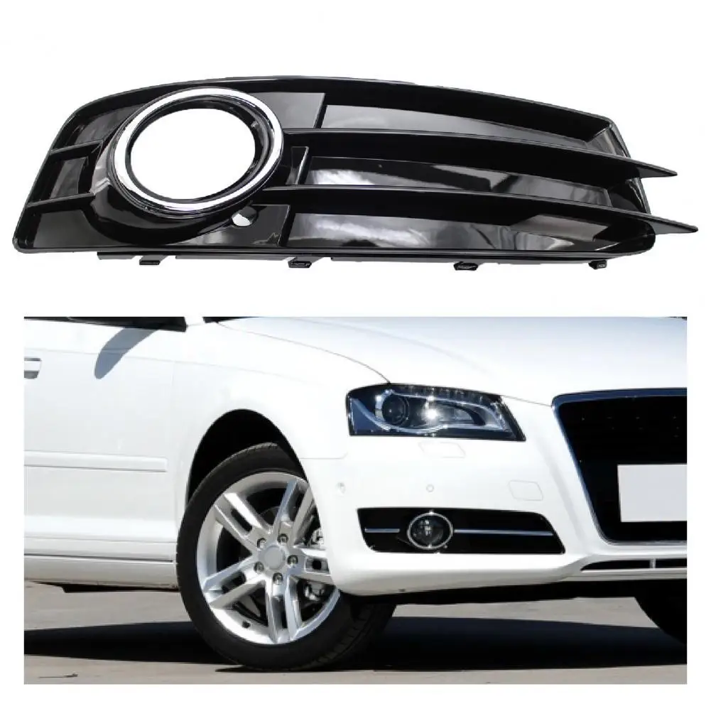 

Car Front Bumper Fog Light cover L/R fog lamp grille with electroplating ring suitable for Audi A3 Sportback 8P 09-12